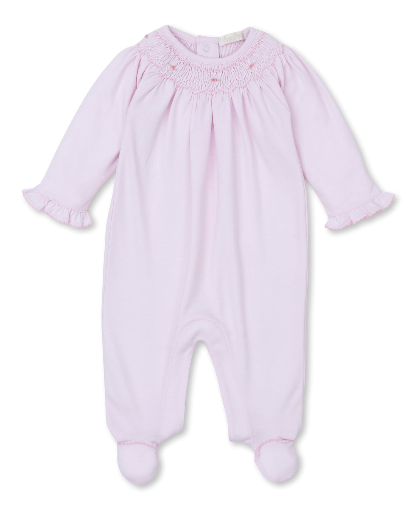 CLB Fall Bishop 24 Pink Smocked Footie