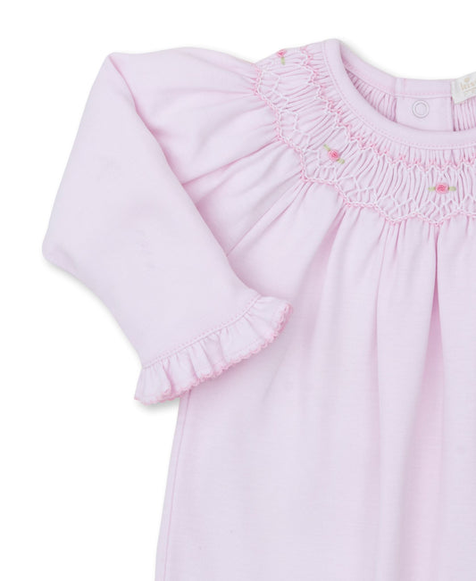 CLB Fall Bishop 24 Pink Smocked Footie