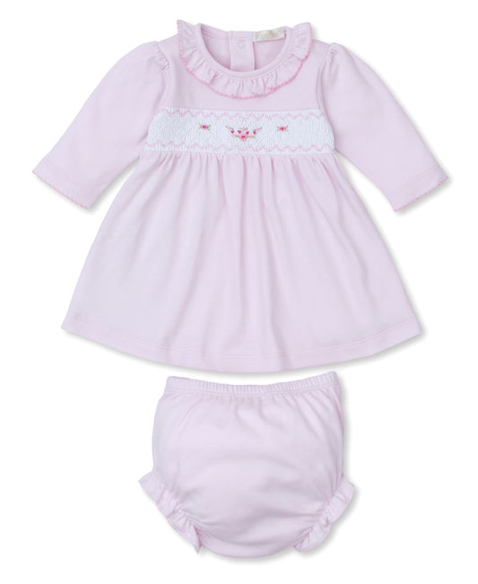 CLB Fall Medley 24 Pink Smocked Dress Set