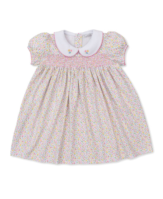 Garden Trellis Collared Smocked Dress