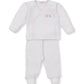 Baby Sheep White w/ Pink Trim Cross Tee & Pant Set