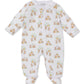 Honey Bear Cub Print Zip Footie