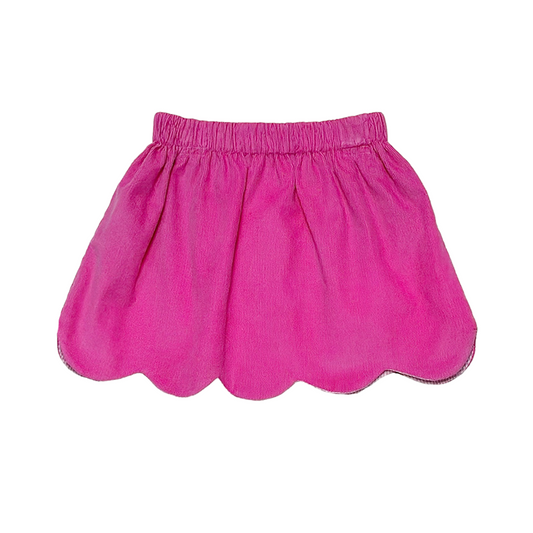 Reversible Kendall Skirt, Hot Pink Corduroy & Lt Pink Mini Gingham