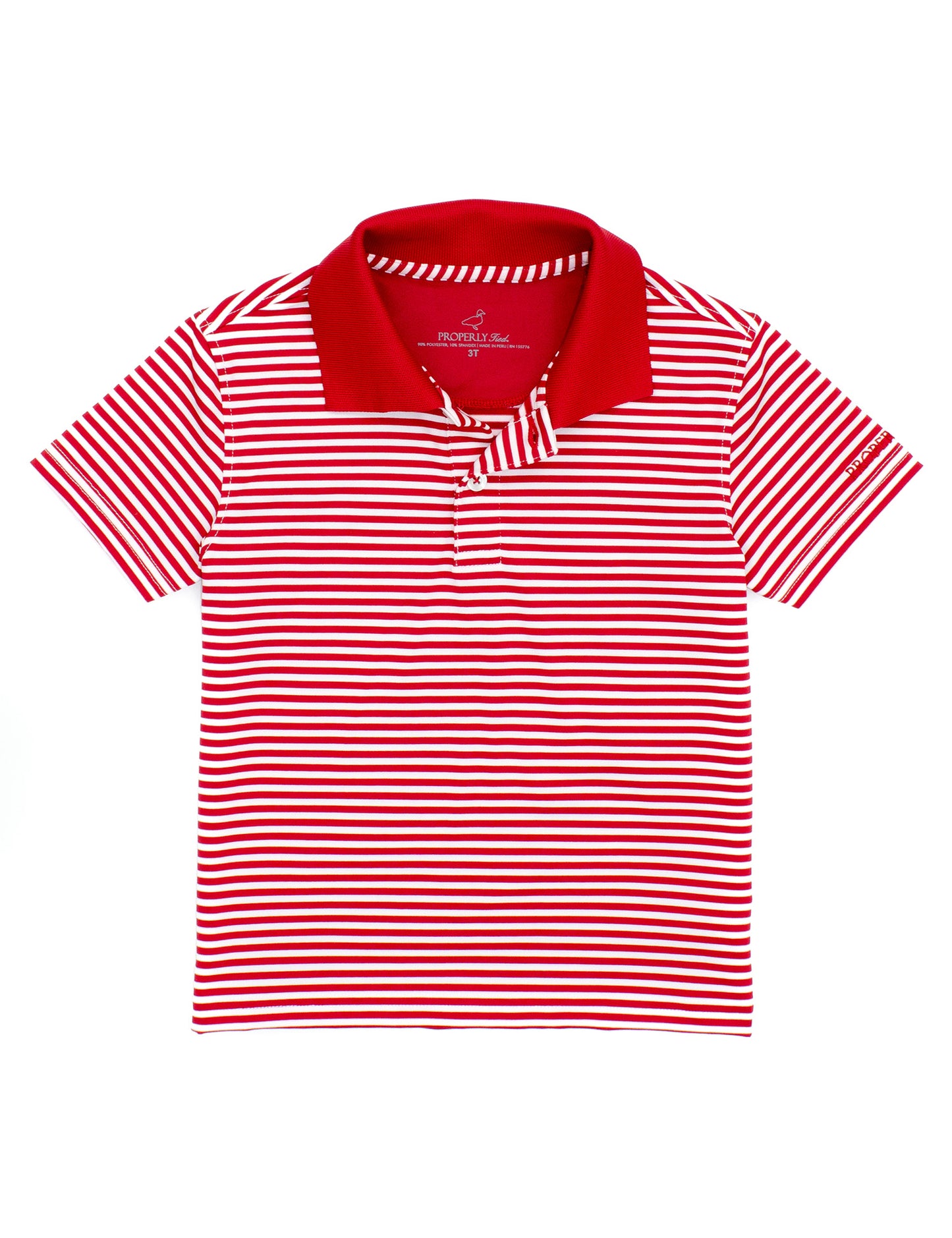 Boy's Dallas Polo Short Sleeve Red Stripe