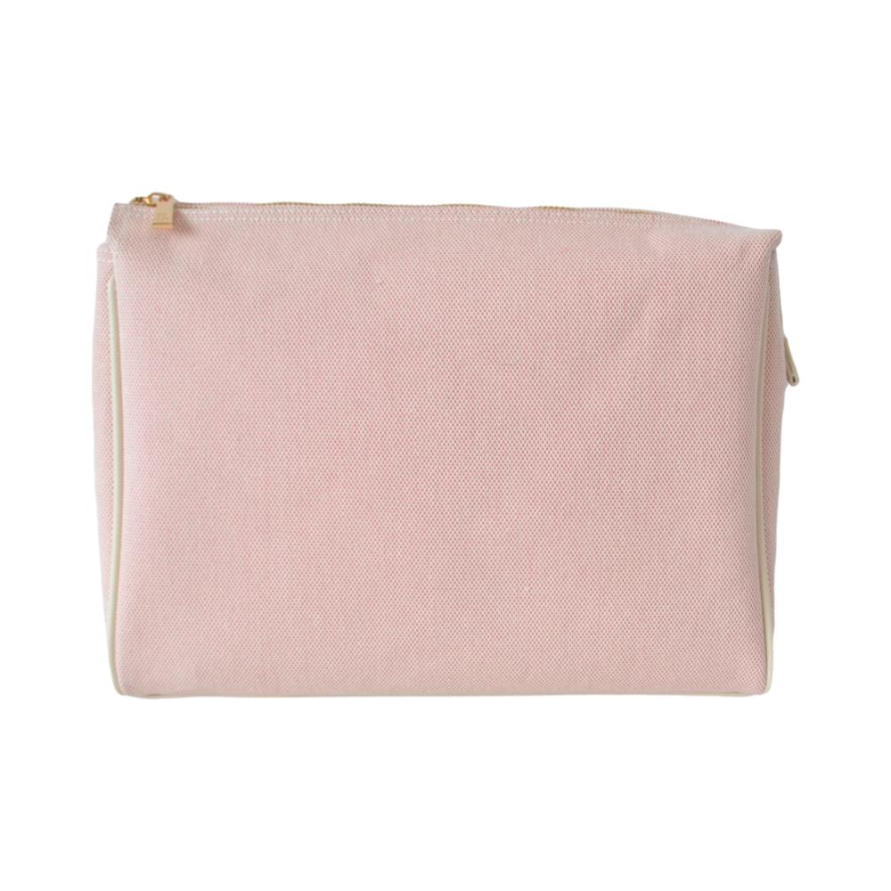 Luxe Linen Large Voyage Pouch, Flamingo Pink