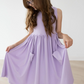 Lavender Sleeveless Tank Pocket Twirl Dress