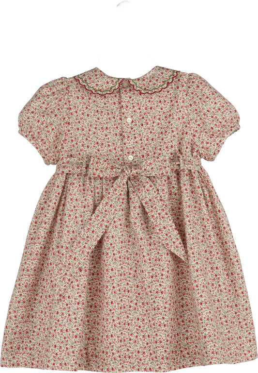 Floral patterned dress on a white background