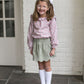 Susie Scallop Skirt, Sweetgrass Corduroy