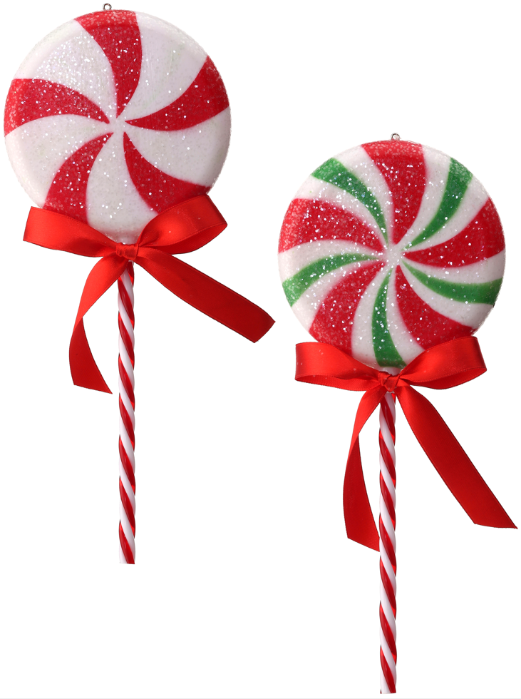 Ornament, Peppermint 10 inch Lollipop (sold individually)