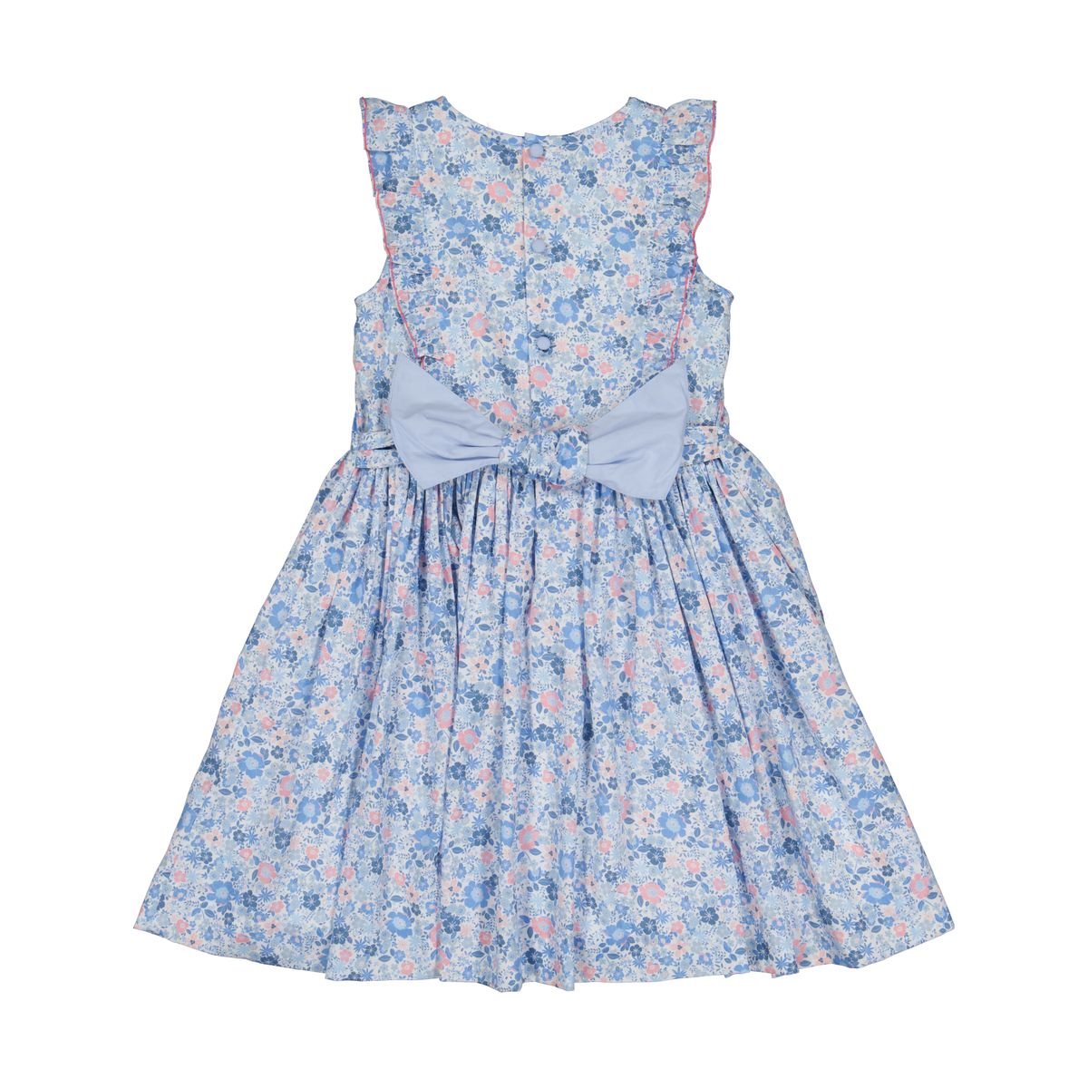 Marguerite Blue Floral Sleeveless Dress