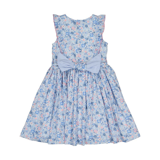 Marguerite Blue Floral Sleeveless Dress