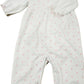 Pink Flower Print Knit Overall & Onesie Set