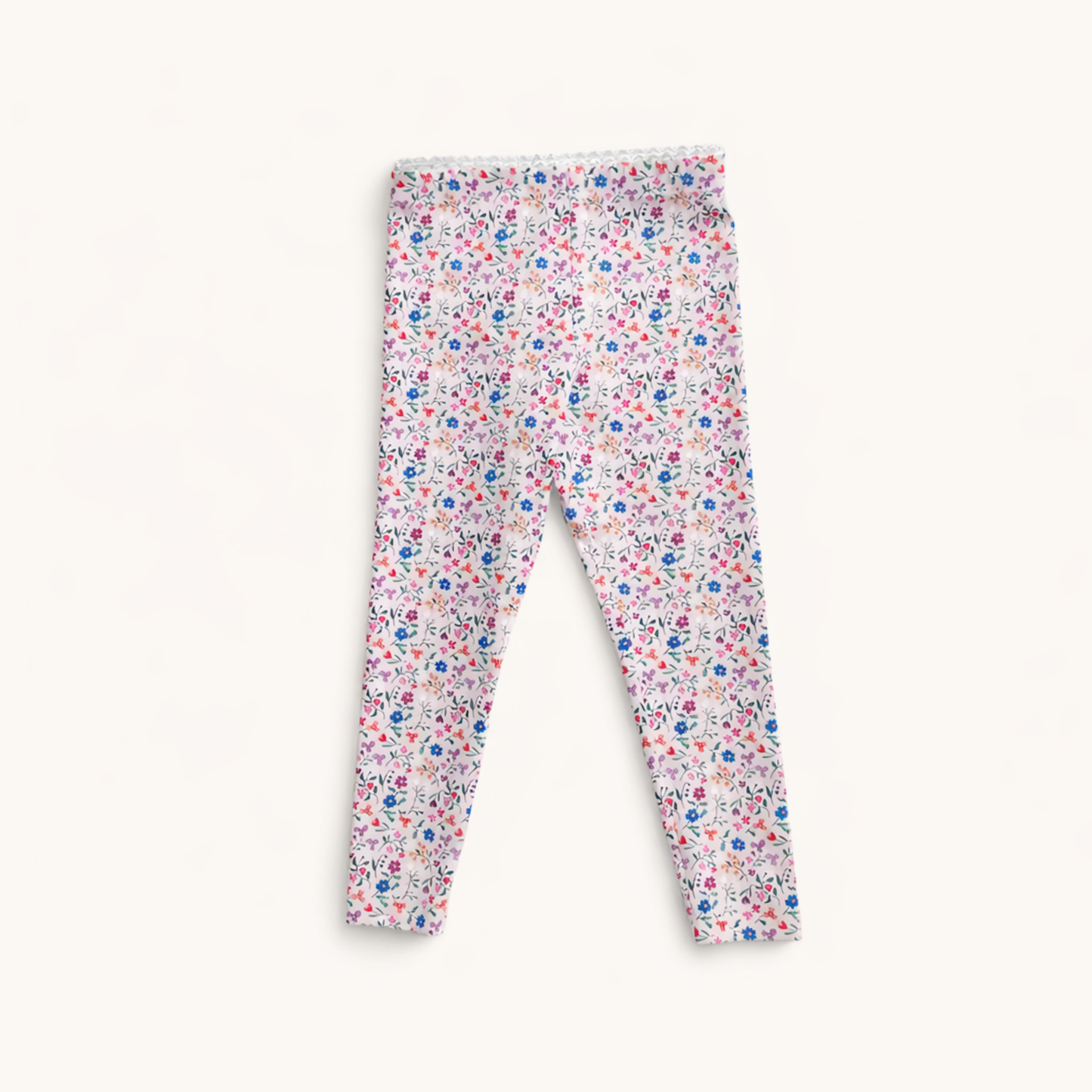 Girl's Nylon Leggings - Floral