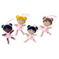 Ornament, Ballerina Felt Wool - Brown Hair Light Skin