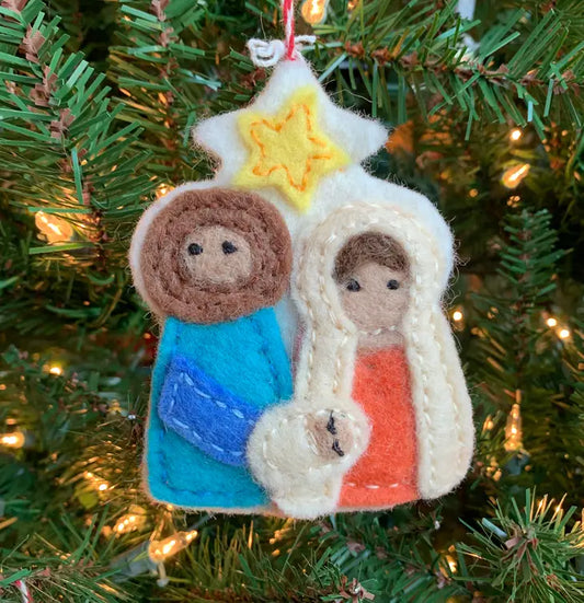 Ornament, Nativity Felt Wool