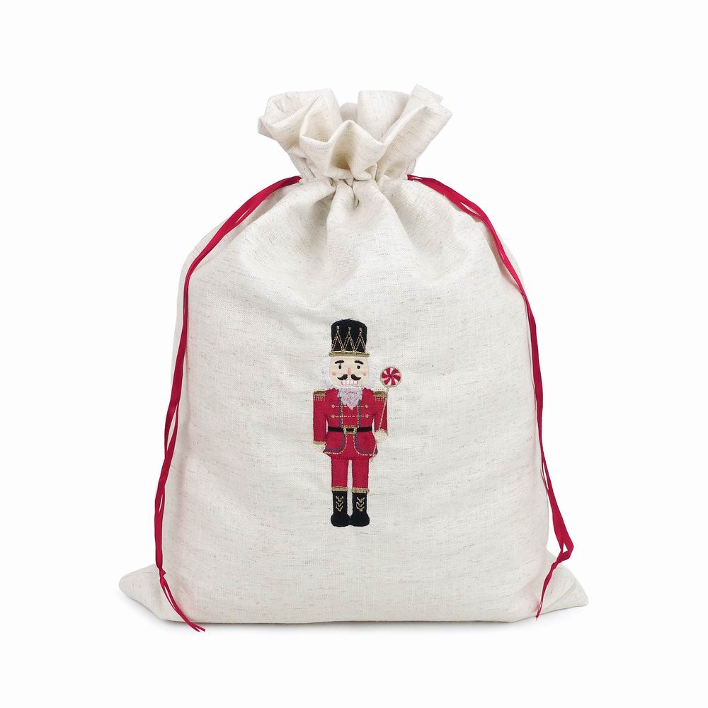 Nutcracker Linen Gift Sack