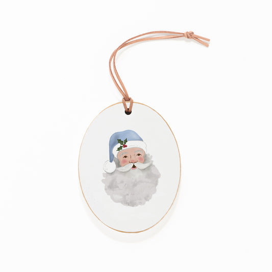 Ornament, Blue Santa