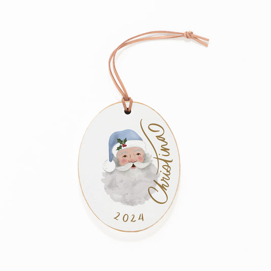 Ornament, Blue Santa