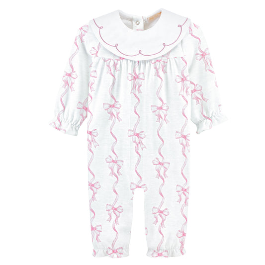 Printed Playsuit, Coquette Bows