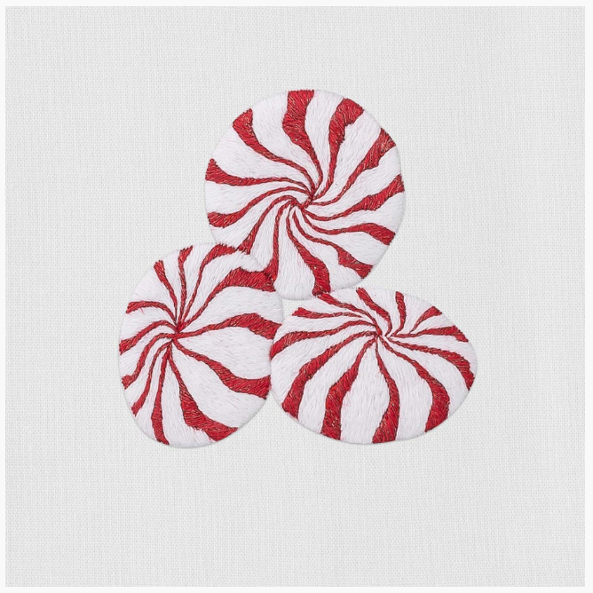 Hand Towel with Peppermint Candies