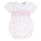 Pink Bunny Toile Smocked Bubble