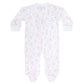 Pink Bunny Toile Zipper Footie