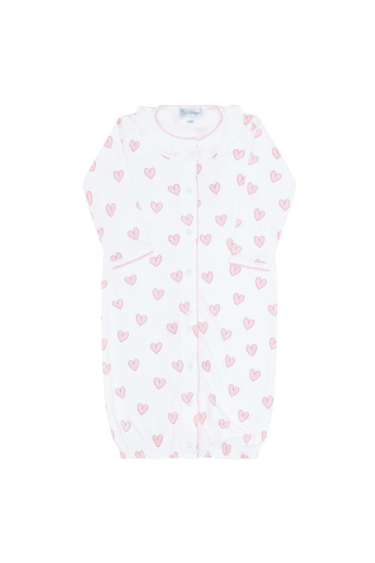 Pink Heart Print Converter Gown