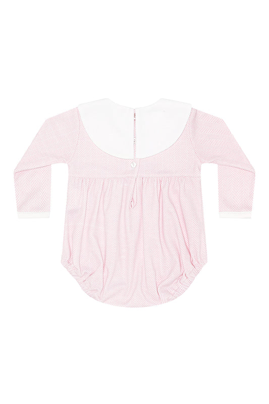 Pink long-sleeve top on a white background
