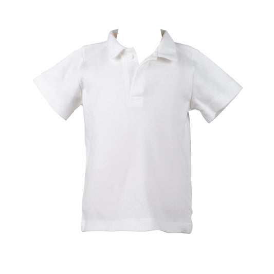 White Short Sleeve Polo Shirt