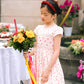 Poppy Pink Floral Short Sleeve Smocked Dress