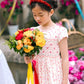 Poppy Pink Floral Short Sleeve Smocked Dress