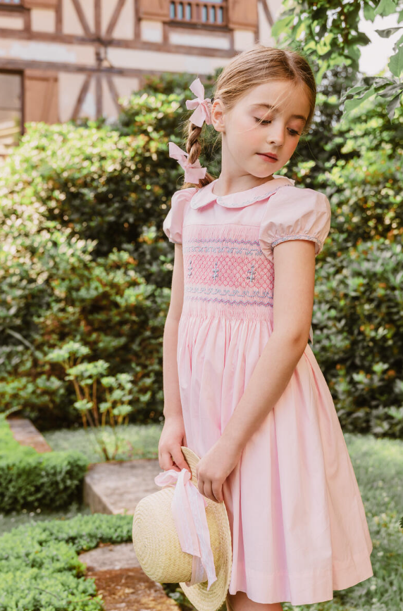 Princess Charlotte Heirloom Pink Smocked Dress – Baby Braithwaite