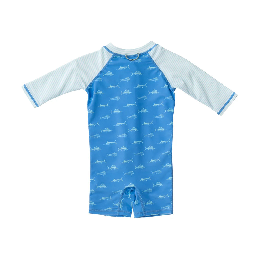 Marina Fish Print Lil Reef Baby Rashguard Swimsuit