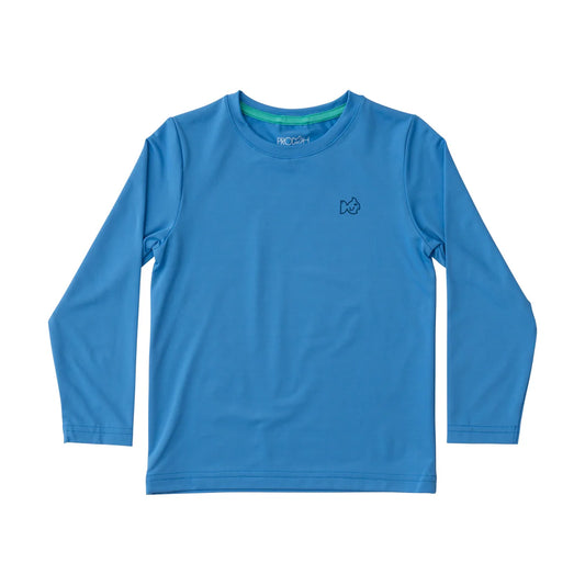 Marina Blue Kids Pro Performance Long Sleeve Fishing T-shirt
