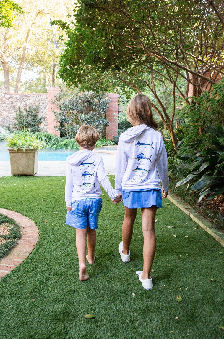 Marina Fish Print Boys' Boogie Board Swim Trunk