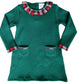Quilted Pima Green Holiday Dress