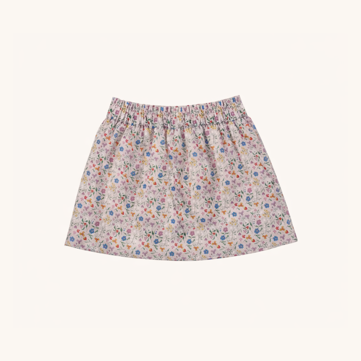 Floral patterned skirt on a white background