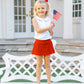 Navy Scallop Skort