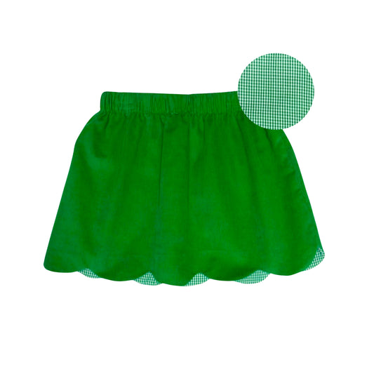 Reversible Kendall Skirt, Christmas Green Cord
