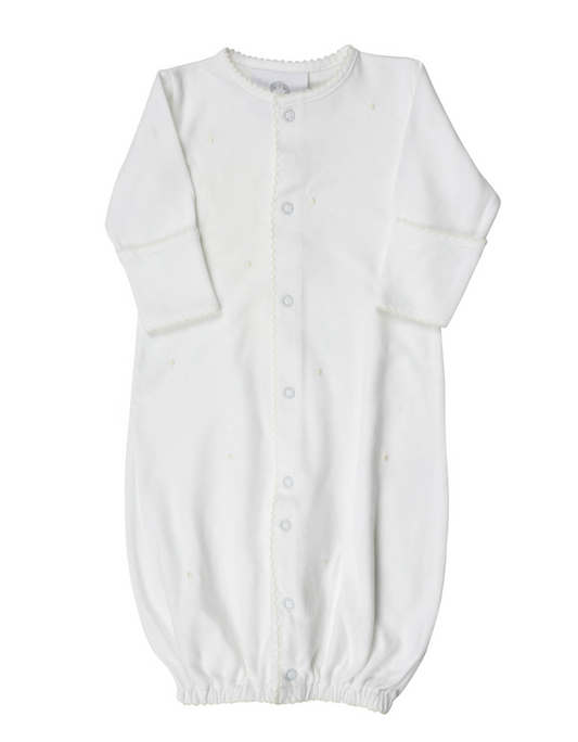 Scallop Dot Converter Gown, White Dots