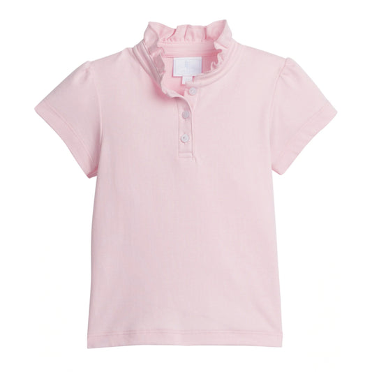 Girl's Short Sleeve Hastings Polo, Light Pink