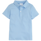 Short Sleeve Solid Polo Shirt, Light Blue