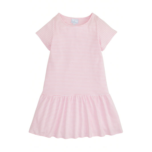 Kari T-Shirt Dress, Light Pink Stripe