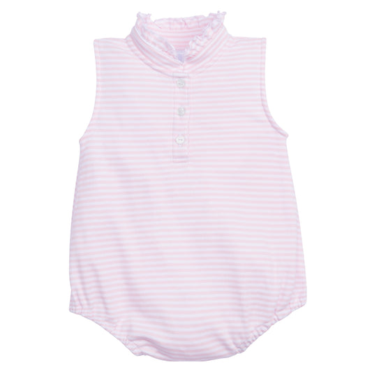 Girl's Sleeveless Hastings Bubble, Light Pink Stripe