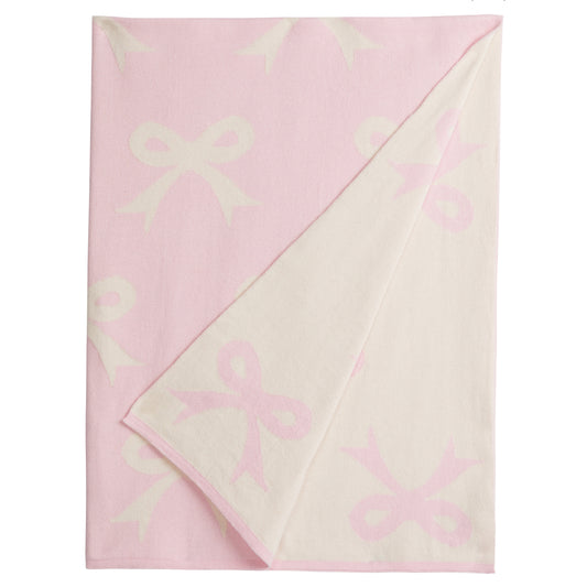 Pink Bow Nursery Blanket