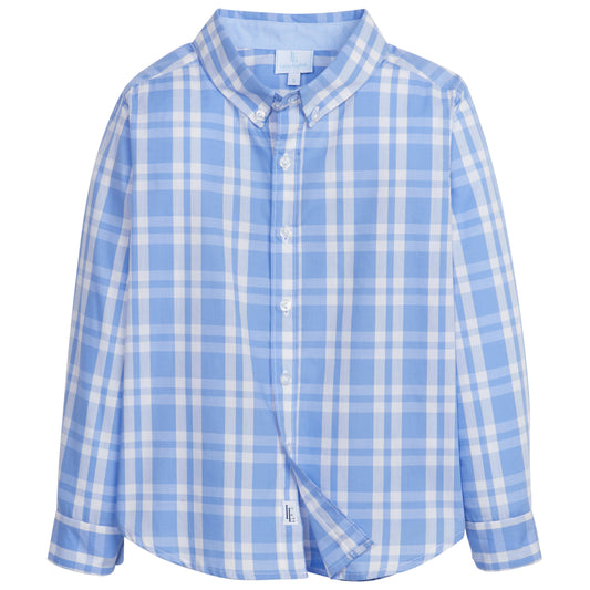 Millbrook Blue Plaid Long Sleeve Button Down Shirt
