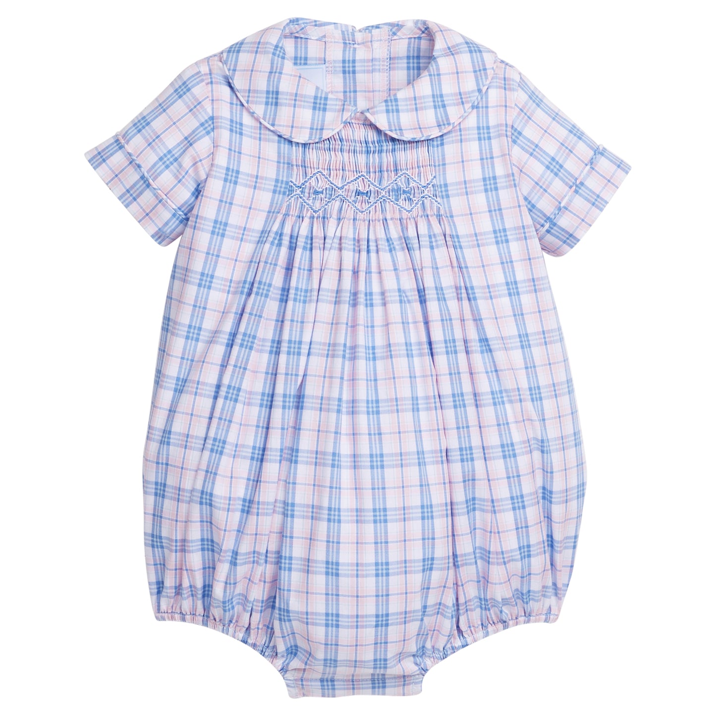 Boy's Chest Smocked Bubble, Albany Plaid