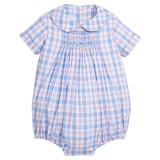 Boy's Chest Smocked Bubble, Albany Plaid