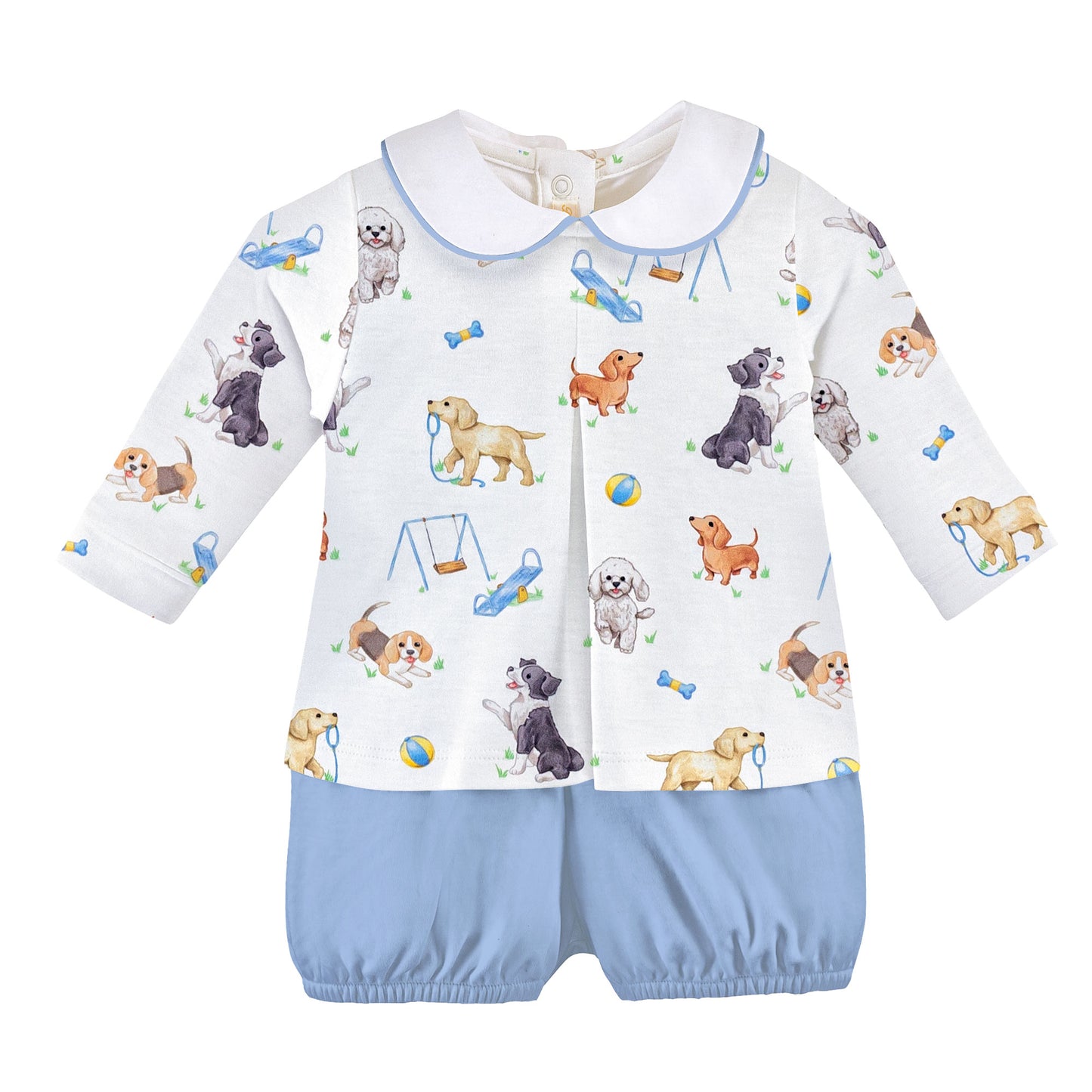 Printed Bloomer Set, Doggie Park