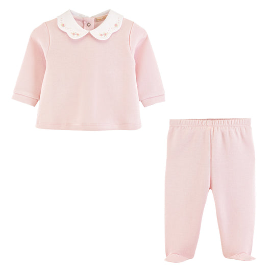 English Knot Top And Pant Set, Flowers